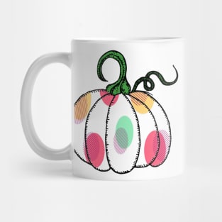 Cute Halloween Polka Dot Pumpkin Pink Yellow Mug